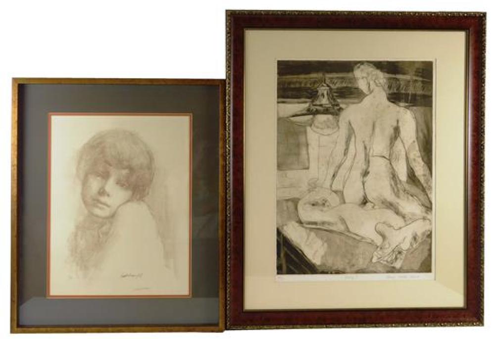 TWO CONTEMPORARY WORKS ON PAPER: