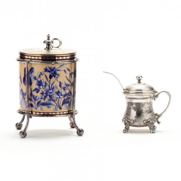 TWO CONTENINTAL SILVER CONDIMENT