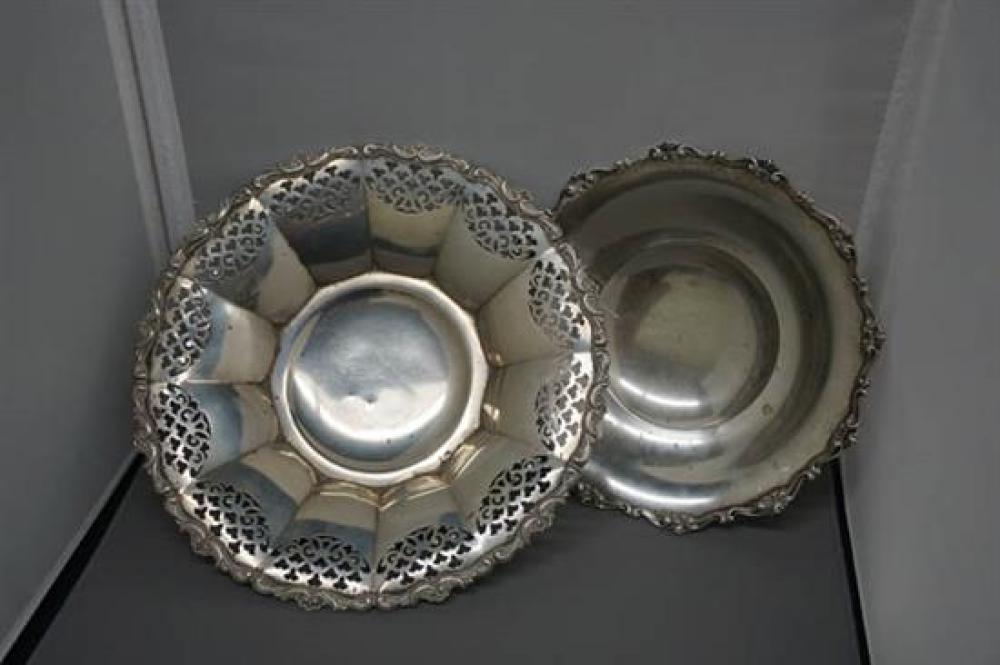 TWO CONTINENTAL 800-SILVER FOOTED
