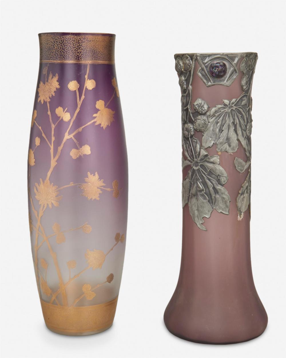 TWO CONTINENTAL ART NOUVEAU ART