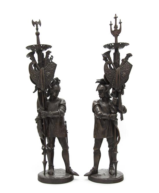 Two Continental Bronze Figures 19th