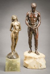 TWO CONTINENTAL BRONZE FIGURES