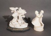 TWO CONTINENTAL CARVED ALABAST