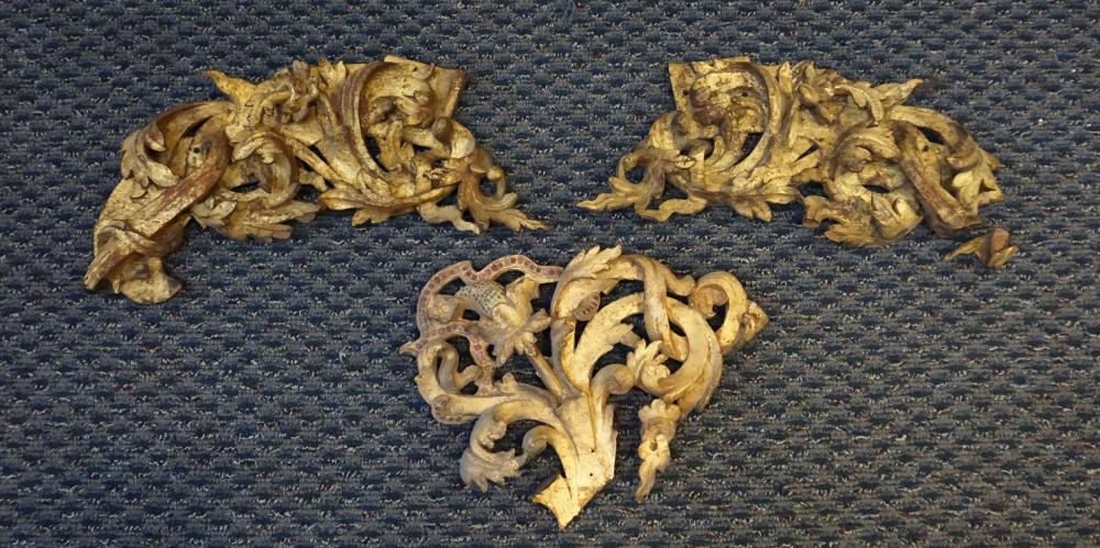 TWO CONTINENTAL CARVED AND GILT