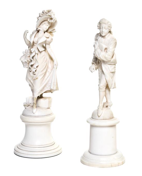 Two Continental Carved Ivory