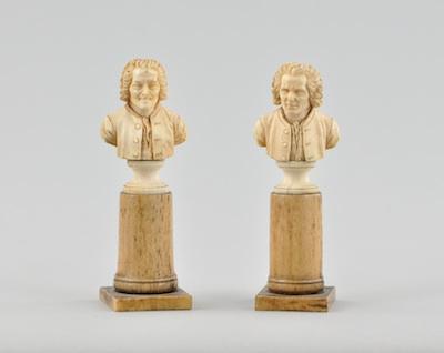 Two Continental Carved Ivory