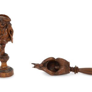 Two Continental Carved Nut Crackers