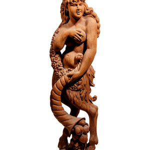 Two Continental Carved Wood Bacchic