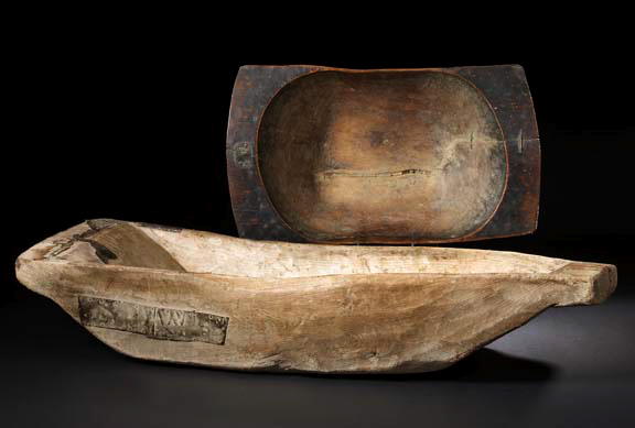 Two Continental Carved Wooden Bread