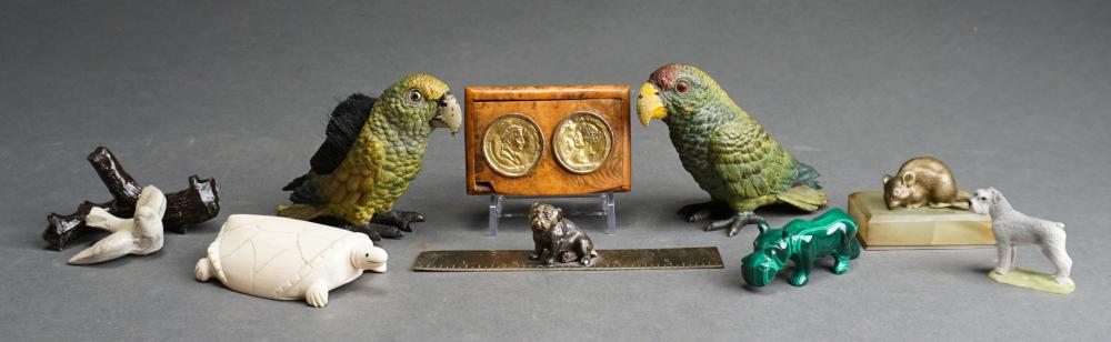 TWO CONTINENTAL COLD-PAINTED BRONZE