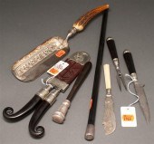 Two Continental cut steel carv