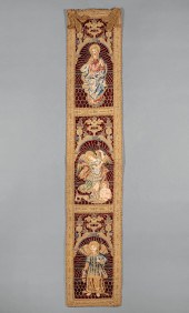 TWO CONTINENTAL EMBROIDERED RE