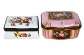TWO CONTINENTAL ENAMEL TABLE B