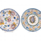 Two Continental Faïence Plates