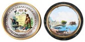 TWO CONTINENTAL HAND PAINTED D