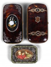 TWO CONTINENTAL INLAID PURSES