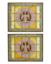 TWO CONTINENTAL LEADED GLASS P