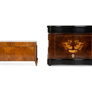 Two Continental Marquetry Boxes