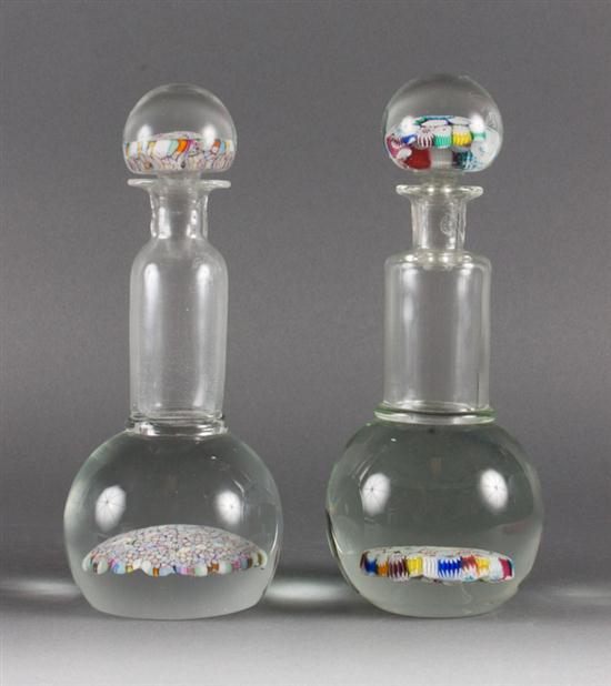 Two Continental Millefiori glass