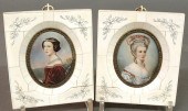 Two Continental miniature oval