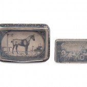Two Continental Niello Silver
