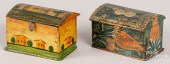TWO CONTINENTAL PAINTED DOME L