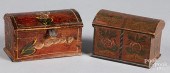 TWO CONTINENTAL PAINTED DOME L