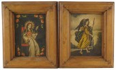 TWO CONTINENTAL PAINTINGS OF S