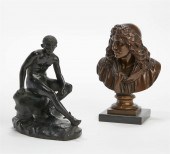 TWO CONTINENTAL PATINATED FIGU