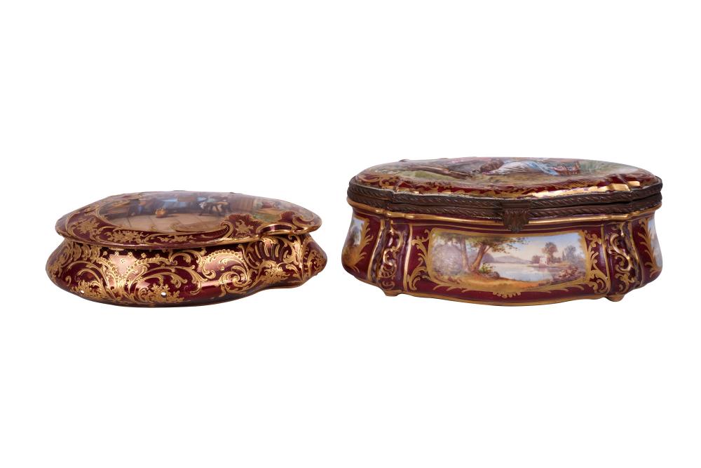TWO CONTINENTAL PORCELAIN