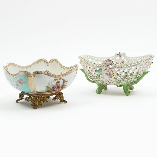 TWO CONTINENTAL PORCELAIN