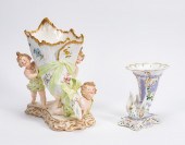 TWO CONTINENTAL PORCELAIN CORN