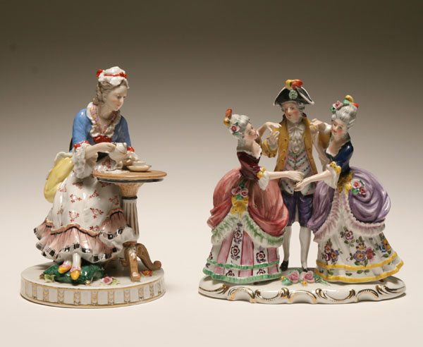 Two Continental porcelain figural