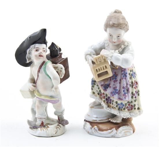 * Two Continental Porcelain Figures