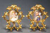 TWO CONTINENTAL PORCELAIN PLAQ
