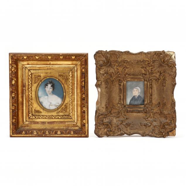 TWO CONTINENTAL PORTRAIT MINIATURES