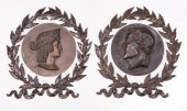 TWO CONTINENTAL PORTRAIT PLAQU