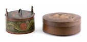 TWO CONTINENTAL ROUND WOODEN B