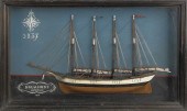 Two Continental ship dioramas