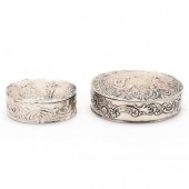 TWO CONTINENTAL SILVER REPOUSS