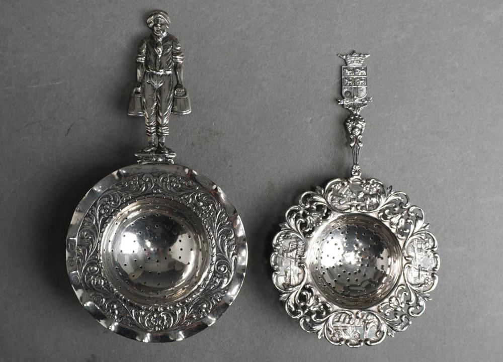 TWO CONTINENTAL STERLING SILVER TEA