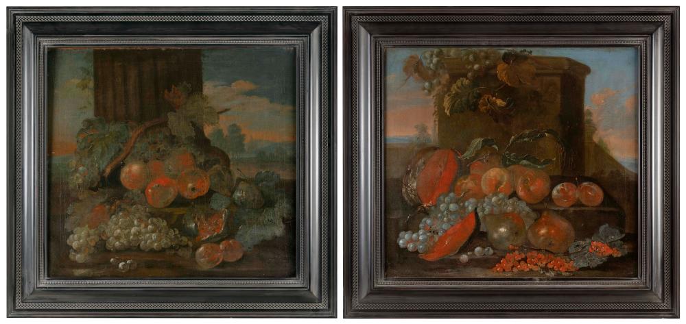 TWO CONTINENTAL STILL LIFES OILS ON