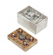 TWO CONTINENTAL STONE INSET EN