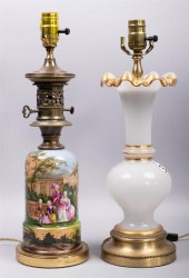 TWO CONTINENTAL TABLE LAMPS: O