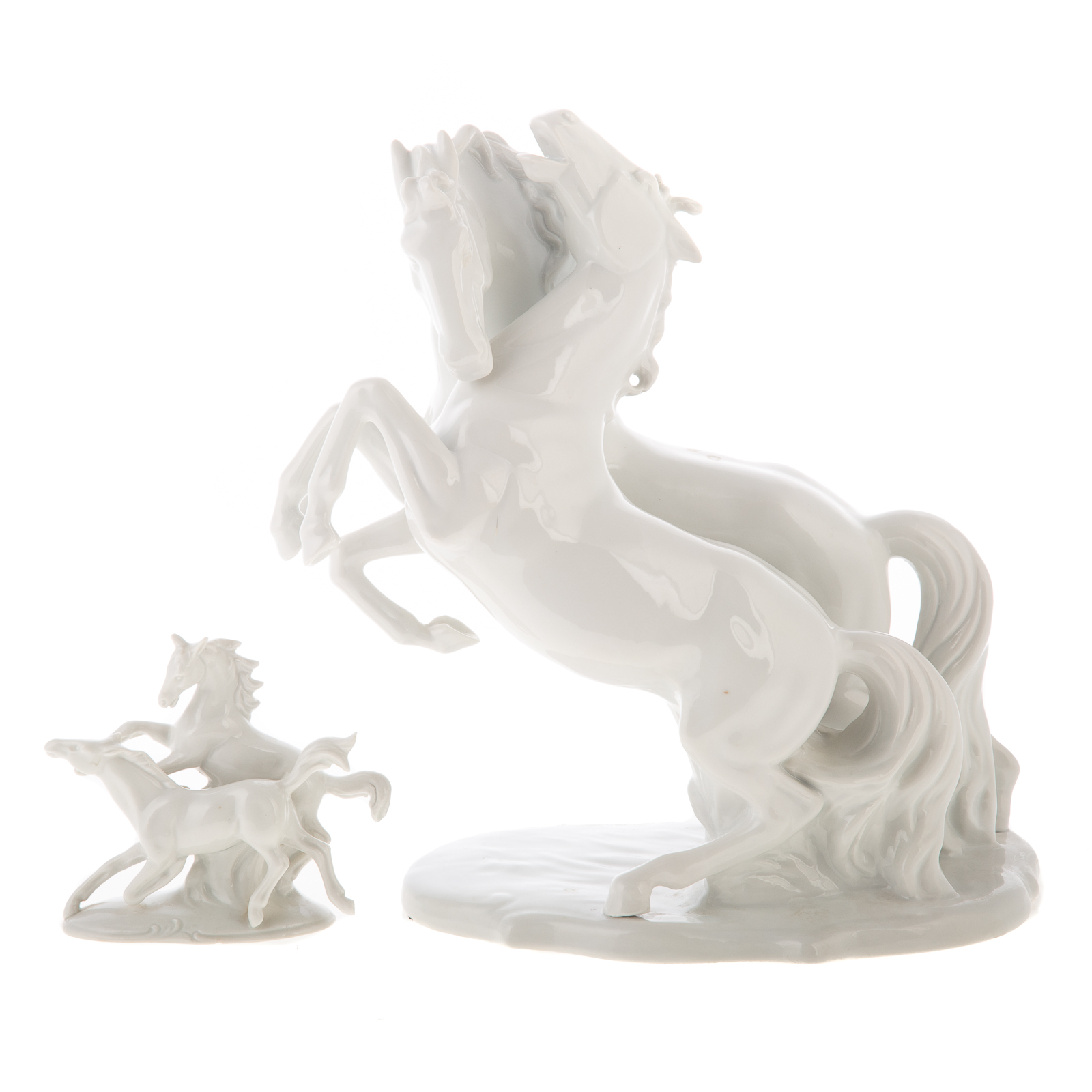 TWO CONTINENTAL WHITE PORCELAIN