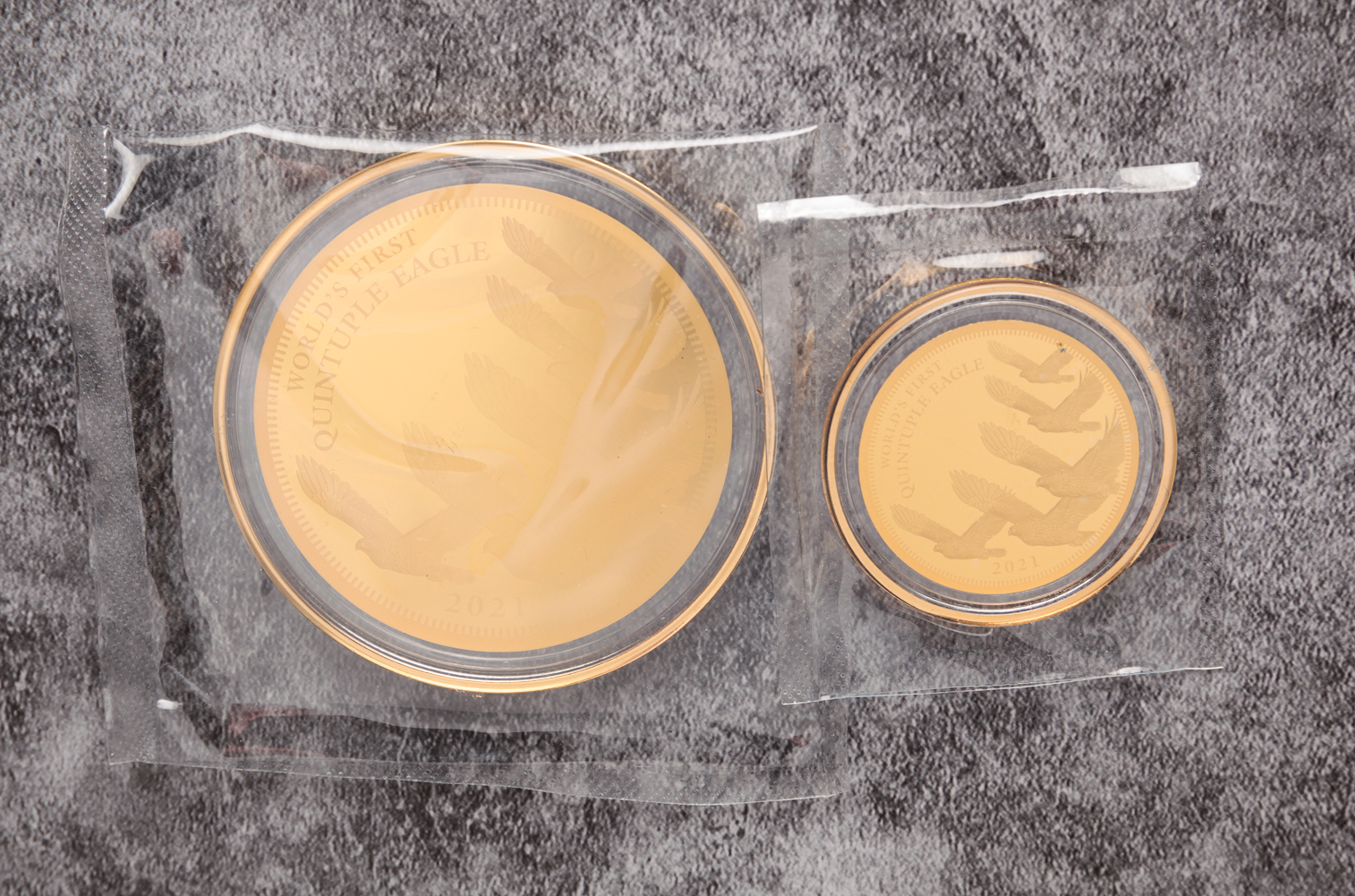 TWO COOK ISLANDS QUADRUPLE EAGLE