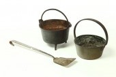 TWO COOKING PANS.  Nineteenth
