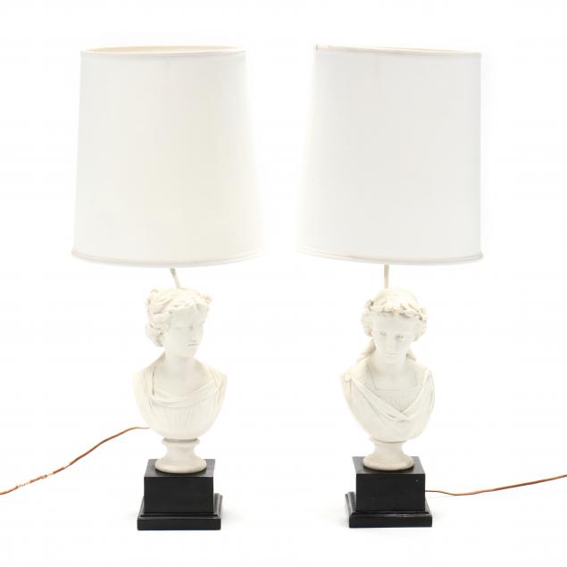TWO COPELAND PARIAN BUSTS MOUNTED