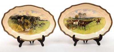 Two Copeland & Sons oval dishes
