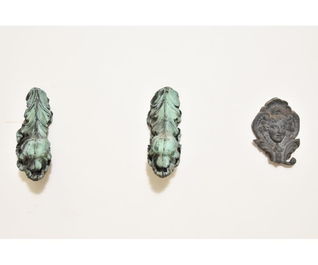 Two copper architectural pieces,